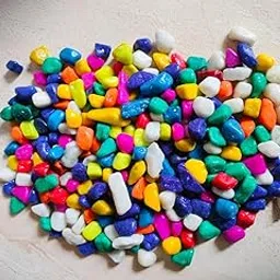 Colored Decorative Multicolor Pebbles Stones for Home, Outdoor Decoration, Art & Craft, Vase Fillers, Aquarium, Fish Tank, Garden, Lawn, Multi-Purpose (Multi Color, 10KG)-image-18