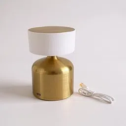 ARISHTA HOME'S Modern Golden Table Lamp for Bedroom & Living Room | Rechargeable LED Bedside Lamp with Touch Control & Dimmable Light | Decorative Metal Night Lamp for Home Decor-picture-26