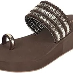 mochi Women Wedge Heel Slip-on Fashion Sandal-picture-28