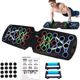 Push-Up Board, Portable Home Fitness Set,Full-Body Workout (Black)-image-33