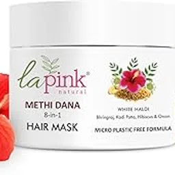 La Pink Methi Dana 8-in-1 Hair Mask for Hair Fall Control, Strengthens Hair & Promotes Hair Growth | 100% Microplastic Free Formula | For Men & Women, All Hair Type (200g)-picture-53