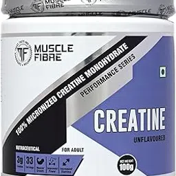 Muscle Fibre 100% Creatine Monohydrate Pre Workout & Post Workout Supplement - Muscle Builder & Recovery Drink | Rapid Absorption | Enhanced Performance, Muscle Strength & Power | Fast Recovery | Increased Muscle Mass, Workout Supplement For Men & Women [ 100g, Unflavoured]-picture-22
