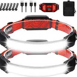 LED Headlamp 2 Pack,Super Bright 1500Lumen USB Rechargeable Headlamp-picture-12