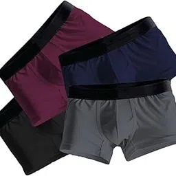 klown Men's Trunks - Ultra-Soft Microfiber & Micro Modal| Breathable, Moisture-Wicking, Stretchable & Tagless Underwear (Pack of 4)-picture-48