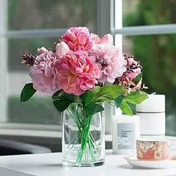 Incrizma Clear Glass Cylinder Vase, Round Flower Vase, Pillar Candle Hurricane Floating Candle Holder Vase, Small Floral Glass Vase for Decoration Home, Wedding Centerpiece (H -15 cm)-picture-30