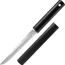 zunsy Damascus 3.8 Inch Ultra-Sharp Blade Knife with Stainless Steel, Rust-Resistant, Durable & Portable, Multipurpose Kitchen Knife for Fruit, Vegetable, Meat with Sheath (Pack of 1, Black)-image-95
