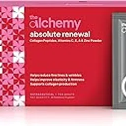 The Alchemy Absolute Renewal PowerDuo | 30 day Anti-Ageing Combo Pack of High Strength Marine Collagen Supplement Powder & Peptides & Vitamin E Face Serum | Reduces Wrinkles Fine Lines| Women & Men-picture-46