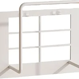 HASTHIP® Metal WiFi Set top Box Stand - WiFi Stand Wall Mounted Thicker Frame, Strong Load Bearing, Hollow Cooling Design, White-picture-20