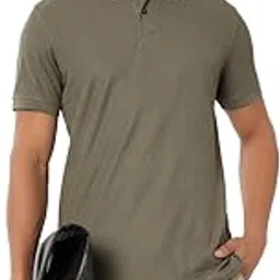 Mens Cotton Blend Regular Fit Half Sleeves Solid Polo T-Shirt-image-6