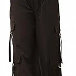 sqew Women's High Waist Baggy Cargo Pants | 6-Pocket Loose Fit Utility Trousers | Wrinkle-Resistant & Breathable Fabric | Stylish Outdoor & Casual Wear-picture-32