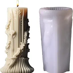 Skytail Pillar Candle Mould Silicone Vintage Design Mold for Candle Making Wax Melts Aromatherapy Clay Craft Soap Making Epoxy Resin Casting Mould Table Decoration Home Decor Crafts Mold-image-15