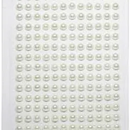 Aadya Crafts Self-Adhesive Sticker Pearl Moti 6MM Round Stone for Art and Crafts 1 Sheet-image-83