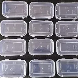Clear Plastic Storage Boxes with Locking Lids, 11x7x3 cm, 100ml Capacity, Set of 12 (06)-image-44