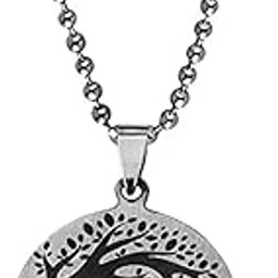 afh Meditating Under Bodhi Tree Buddha Silver Stainless Steel Pendant for Men and Women-picture-52
