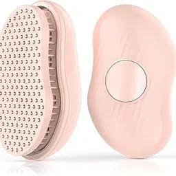 Tiny Deal Hair Brushes for Women, One-Key Self-Cleaning Hair Brush Easy-to-Clean with One-Button Operation Round Head Massage Retractable Bristle Hairbrush for Effortless Hair Removal and Cleaning image 1