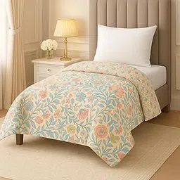 Signature Reversible AC Comforter Set 350 GSM,Soft Microfibre King Size Quilt Blanket for Winter (Royal Amara, Single Bed)-picture-39