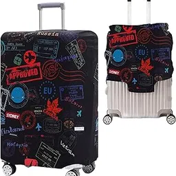 handcuffs Luggage Cover Trolley Travel Covers, Washable Dust Proof Anti-Scratch Suitcase Protector (Multi Color-1, XL (31"-32"))-picture-19