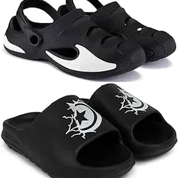 pampy angel Combo Pack of 2 Slipper/Flip Flops/Slides/Clogs/Sandals for Men (Clog-700 Vs YEE-Tiger & Cutstar)-picture-12