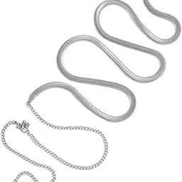 FASHIONS Adjustable Silver Plated Flat Snake Waist Belly Body Chain Kamarbandh Beach Bikini Chains for Women Girls-image-33