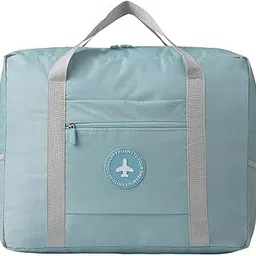 zeinwap Travel Bags for Luggage Spacious with Pockets Foldable Weekender Zipper Duffle Bag for Travel Stylish Handbag Conveniently Carry on Trolley Bag Waterproof - 44 x 18 x 35 cm (Blue)-picture-32