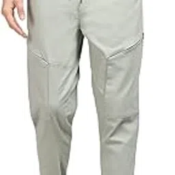 jack & jones Men Loose Mid Rise Cotton Zip Detail Trousers-picture-15
