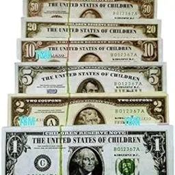 JAGMOOLYA Products Educational Play Money Set, Kids Currency Collection with US Dollar Bills, Motion Picture Prop Money, Learning and Teaching Tool (Pack of 50)-picture-15