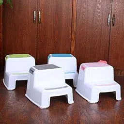 DROZIP Home Step Stool, Photo Folding Step Stool, Kids Plastic Thick Anti-Slip Bench Home Bathroom Baby Stool Stool Stool,1_Pack_Multicolour image 1