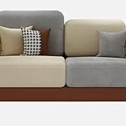 WOOD MART STORE Luxury Sofa Channel Tufting Arm Design Sofa for Living Room, Bedroom, Hallways (Brown, 2 Seater)-image-25