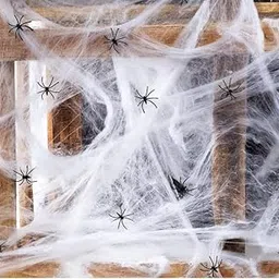 Spider Webs Halloween Decorations with 2 Fake Spiders, Super Stretchy Spider Web for Spooky Horror Decor, Cobwebs Halloween Decorations-picture-33