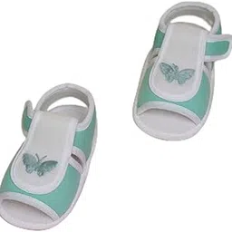 neska moda 6 To 12 Months Baby Girls Cute Soft Cotton Pre-Walker Hook & Loop Sandal Booties (Mint)-BT4447-picture-39