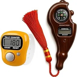 RIOMTRIC Mantra Jaap Mala Digital Counter Tally Counting with Compass Machine Finger Portable Hand Mini Ring Tasbih Misbaha -Different Use Naam Mantra Jaap Cricket Umpire (Jaap Counter-Combo)-picture-25