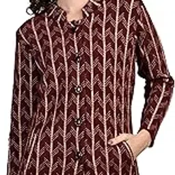 ladywillington Women Woolen Long Coat Warm Fabric Cardigan Winter Wear Pure Wool Sweater For Women 100% Rainbow Wool Free Size Soft Cardigans With Side Pockets-picture-49