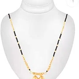 na Women's Copper Jewelry Mangalsutra, Black-picture-23