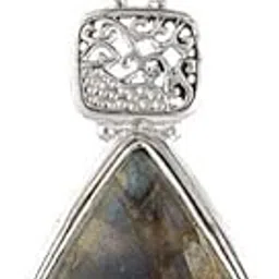 exotic india Labradorite Pendant - Sterling Silver - Sterling Silver-picture-23