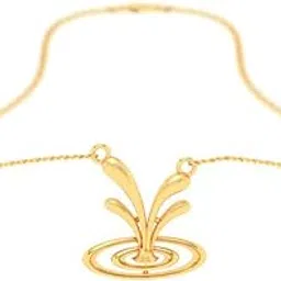 p.c. chandra jewellers 22KT(916) BIS Hallmark Water Droplet Yellow Gold Pendant for Women - 0.7 Grams-picture-49