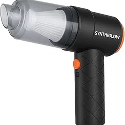 Mini Handheld Vacuum Cleaner for Car & Home | Cordless, USB Rechargeable | High Suction Power with HEPA Filter | 2-in-1 Vacuum & Blower | Portable & Lightweight (Black-Orange)-picture-24