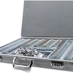 Ajanta Export Optical Trial Lens Set 266-CU – Metal Rim with Aluminum Case, 232 Lenses (80 Convex, 80 Concave, 80 Cylinders, 12 Prism) Professional Optometry Kit for Eye Testing.-image-2