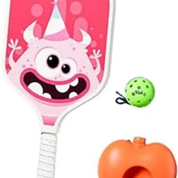 ZOOMELLA Pickleball Paddle with Ball and Base for Beginner Family Kids Indoor Outdoor pink|Racquets| Racquets-image-46