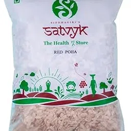 S Siddhagiri's SATVYK THE HEALTH re STORE Red Poha (1kg) - Unpolished Flattened Red Rice | Rich in Dietary Fibers & Nutrients | Unpolished Poha | High in Fibre Poha-picture-17