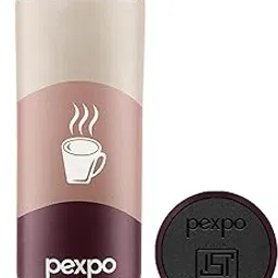 Pexpo Crypto Art 500 ISI Certified Stainless Steel Vacuum Insulated Coffee Tumbler - 430ml | Hot & Cold | Double Wall Flask | Leak Proof | Travel Mug for Office and Car - Brown Cup UV Print-picture-14