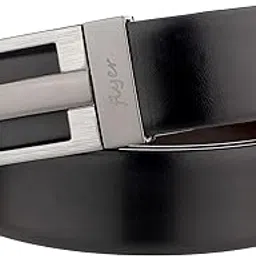 flyer Men's PU Leather Reversible belt (Formal/Casual) (Colour -Black & Brown) Rotating Slide Buckle PU Leather Adjustable Size (RP2638)-picture-25