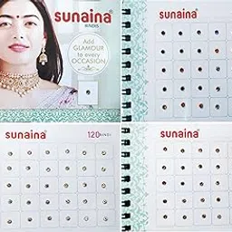SUNAINA (Original) New Mini Spiral Multicolor Kundan Stone Multicolor 120 Bindi Book Self-Adhesive For Women & Girl (Size-103)-picture-34