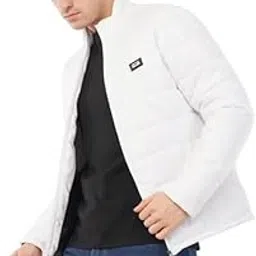 Men's Nylon Puffer Jacket, Regular Fit, Solid Colour, Stylish Winter Wear-picture-23