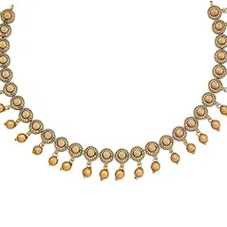 kushal's Fashion Jewellery Gold Polished Copper Antique Necklace, Best for Casual Wear & Special Occasion - 453902-picture-21