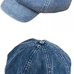 myaddiction 2Pcs Denim Newsboy Hat Soft 8 Panels Baker Flat Caps-picture-19