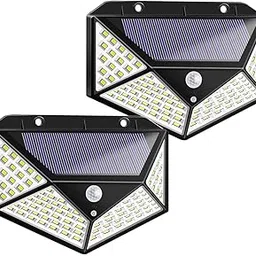 LED Solar Lights Outdoor, Motion Sensor Solar Lights Outdoor Wireless IP 65 Waterproof,Solar Security Lights with 3 Switch Modes for Garden Fence Patio Garage,Driveway(2 pcs) image 1
