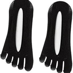 2xFive Toe Socks Lightweight Soft Sports Short Socks for Sports Outdoor Ladies Black-image-84