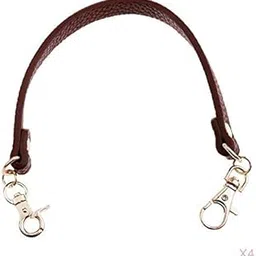 ZOOMELLA 4Pieces PU Leather Short Handbag Bag Strap Replacement Purse Handle Coffee-picture-15