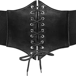 starflyer Women’s Elastic Costume Waist Belt Lace-up Tied Waspie Corset Belts for Women(80 CM)-picture-26