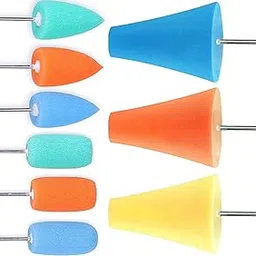 DIY Crafts Sponge Buffing for Automotive Car Wheel Hub Care, Metal Polish Buffing Polishing Ball for Aluminum and Stainless Steel As 1st Image (9x, Cones)-image-8
